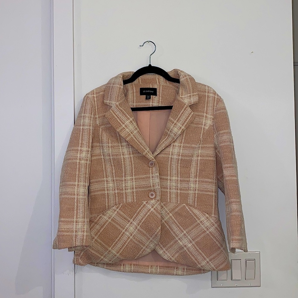 Pink “tweed” blazer